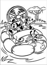 coloring page Mickey on safari